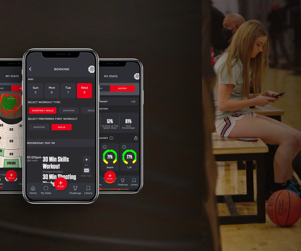 Athlete using the Shoot 360 mobile app